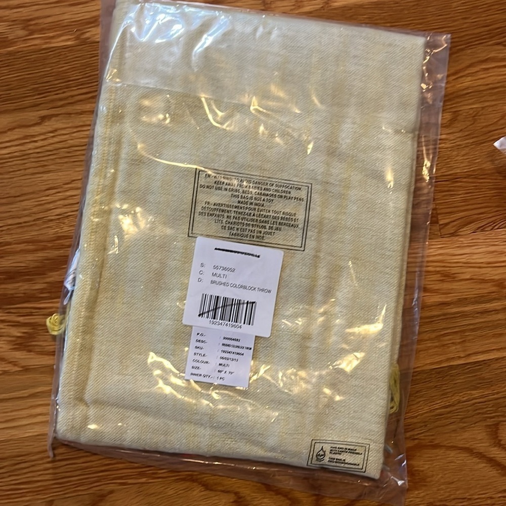 Anthropologie Brushed Colorblock Throw NWT - Picture 9 of 12